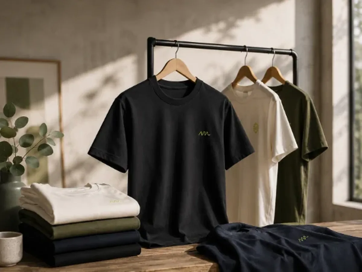 Camisetas personalizadas em arara, prontas para entrega