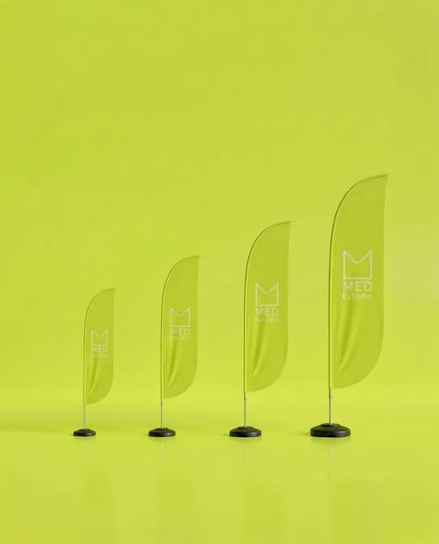Banderas publicitarias en cuatro tamaños
